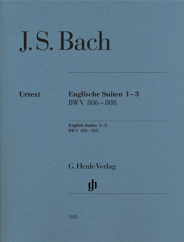 Bach  J.S.巴赫 英国组曲 1-3, BWV 806-808(净版，无指法标记)  HN 1102
