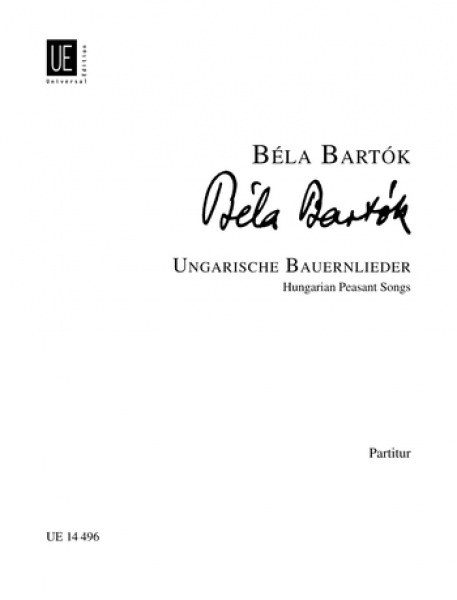 Bartok  巴托克《匈牙利农夫的歌》管弦乐作品 作品  UE14496