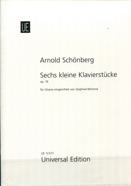 schoenberg 勋伯格：钢琴小品op.19  UE 13577
