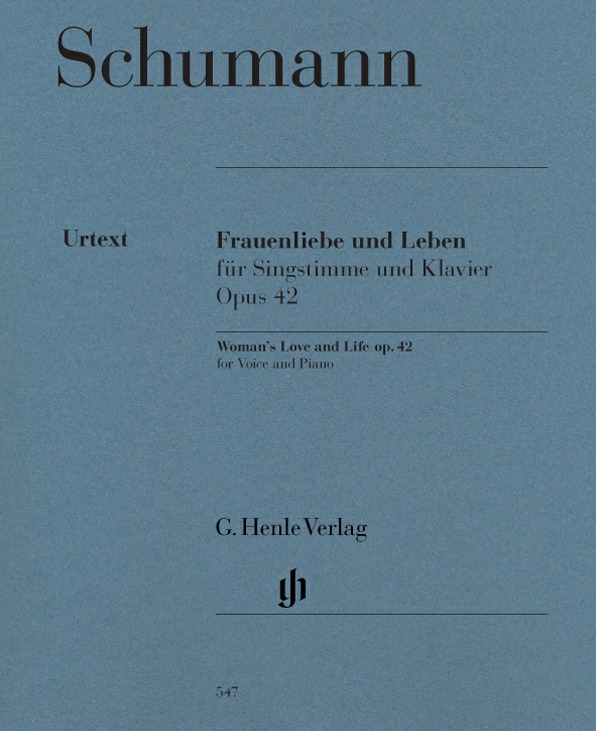 舒曼 妇女的爱与生活，为独唱与钢琴而作 op. 42  HN 547