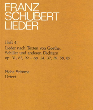 舒伯特 艺术歌曲，根据歌德、席勒和其他诗人诗作而作(高音用） HN 506