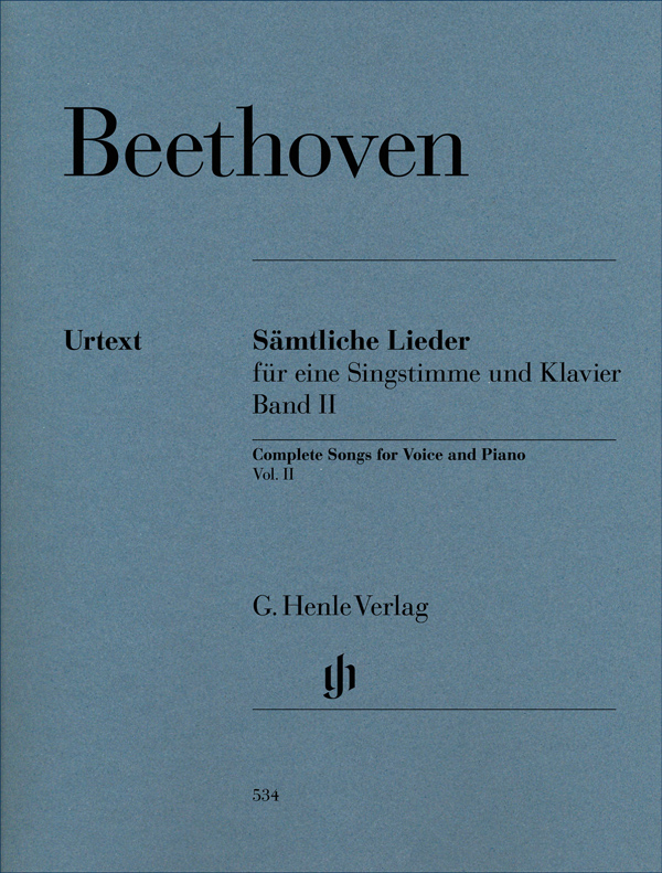 Beethoven 贝多芬 艺术歌曲与歌曲全集 卷II HN 534