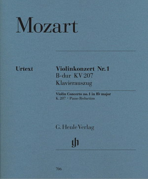 Mozart 莫扎特 降B大调第一小提琴协奏曲 KV 207 HN 706