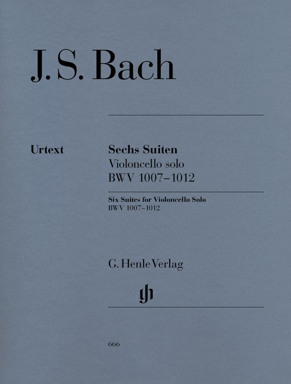 J.S. Bach  巴赫 六首无伴奏大提琴组曲 BWV 1007-1012  HN 666