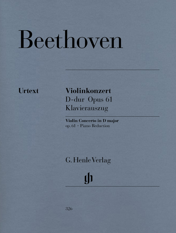 Beethoven 贝多芬 D大调小提琴协奏曲 op. 61 HN 326