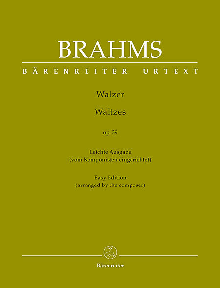 【原版乐谱】Brahms 勃拉姆斯 圆舞曲 OP 39（易奏版） BA 9603