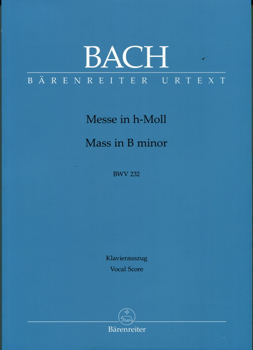 【原版乐谱】J S Bach 巴赫 B小调弥撒 BWV 232（钢琴缩编谱）  BA 5935-90