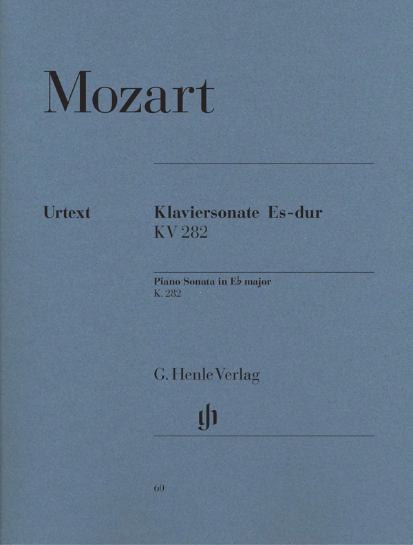 【原版乐谱】Mozart 莫扎特 降E大调钢琴奏鸣曲 KV 282  HN 60