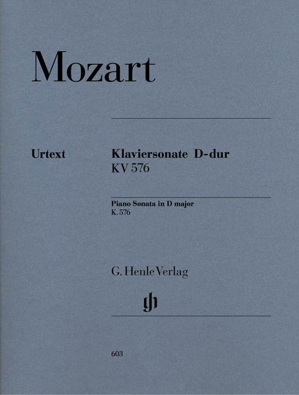 【原版乐谱】Mozart 莫扎特 D 大调钢琴奏鸣曲 KV 576 HN 603