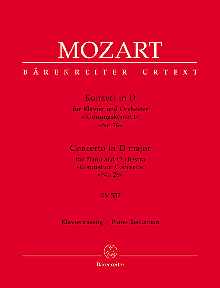 【原版乐谱】Mozart 莫扎特钢琴协奏曲 k.537 BA 5318-90