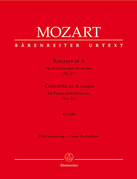 【原版乐谱】Mozart 莫扎特钢琴协奏曲 K.488  BA 4740-90