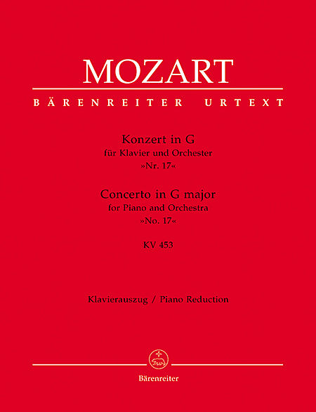 【原版乐谱】Mozart 莫扎特钢琴协奏曲 K.453 BA 5384-90