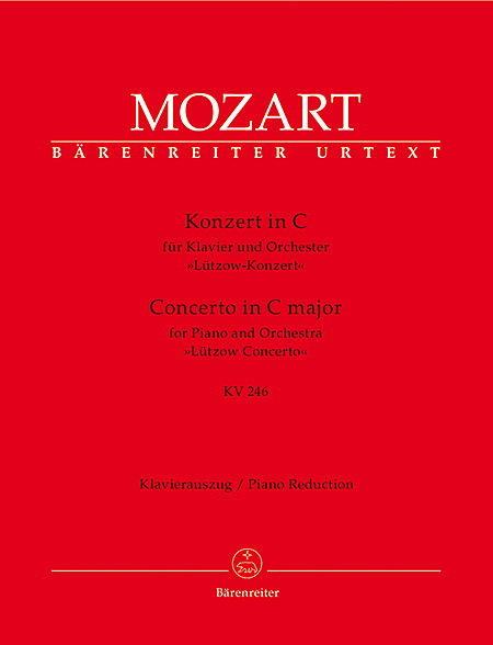 【原版乐谱】Mozart 莫扎特钢琴协奏曲 K.246 BA 5388-90