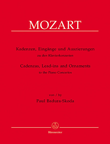 【原版乐谱】莫扎特钢琴协奏曲的华彩乐段、引子和装饰音 BA 4461