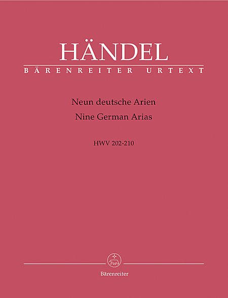 【原版乐谱】 Handel 亨德尔 九首德意志咏叹调 HWV202-210  BA 4245