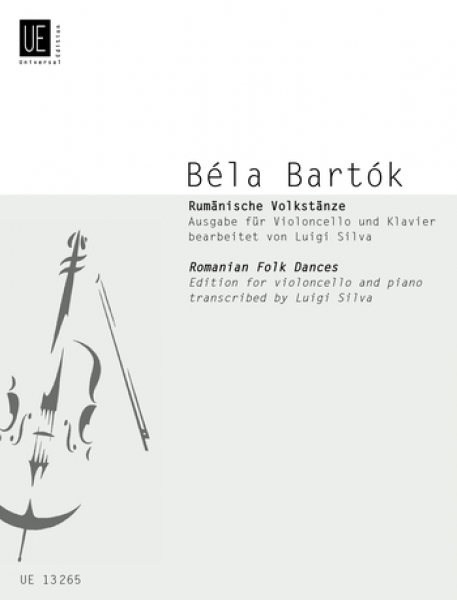 【原版】 Bartók 巴托克 罗马尼亚民间舞曲（大提琴和钢琴）UE13265