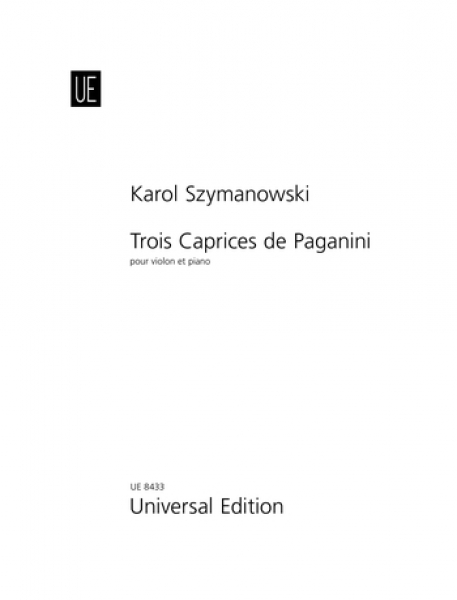 【原版】希曼诺夫斯基 3首帕格尼尼随想曲OP 40（小提琴和钢琴）UE8433