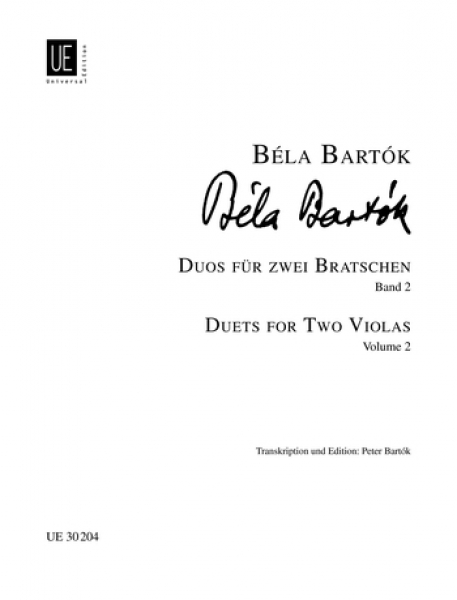 巴托克 来自"44首双小提琴作品"--为中提琴二重奏改编（2）（27--44）UE30204