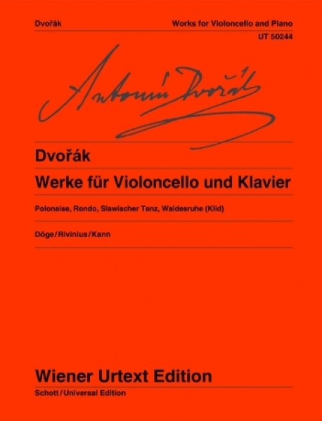 【原版】德沃夏克 大提琴作品选（大提琴和钢琴）UT50244