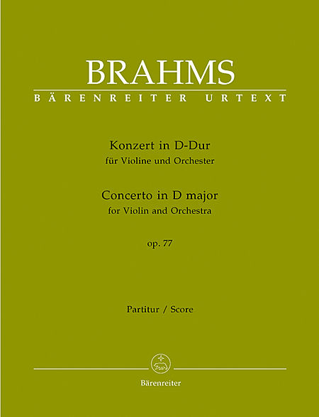 【原版总谱】勃拉姆斯 D大调小提琴与乐队协奏曲 OP 77（总谱） BA 9049