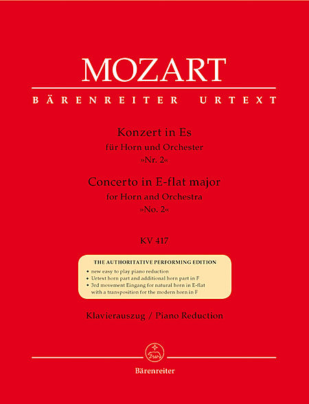 【原版】莫扎特：圆号与管弦乐队协奏曲全集--降E大调第2号 BA 5311-90