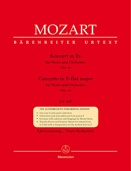 【原版】莫扎特：圆号与管弦乐队协奏曲全集--降E大调第4号 BA 5313-90