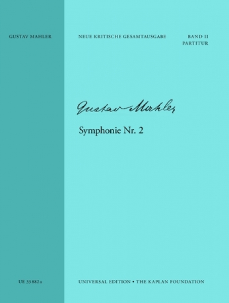 【原版】马勒 第二交响曲（完整曲谱+文字评注）（共2册）UE33882