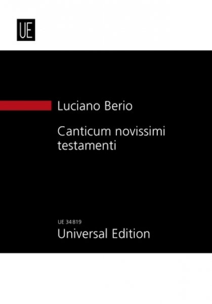 【原版】Berio Luciano 贝里奥 经文歌（总谱）UE34819