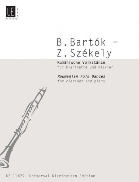 【原版】Bartók 巴托克 罗马尼亚民间舞蹈（单簧管和钢琴）UE11679