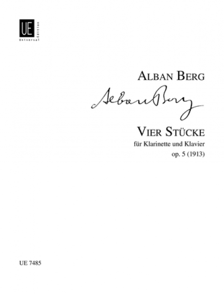 【原版】Berg Alban 贝尔格 4首乐曲op.5 --为单簧管而作（附钢琴伴奏）UE7485