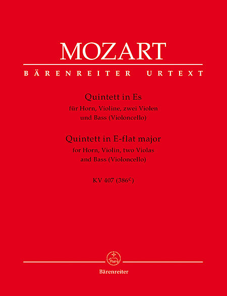 【原版】莫扎特 降E大调圆号、小提琴、双中提琴与低音提琴（大提琴）五重奏 BA 4708