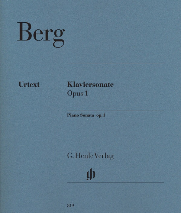 【原版乐谱】Alban Berg 贝尔格 钢琴奏鸣曲 op. 1  HN 819