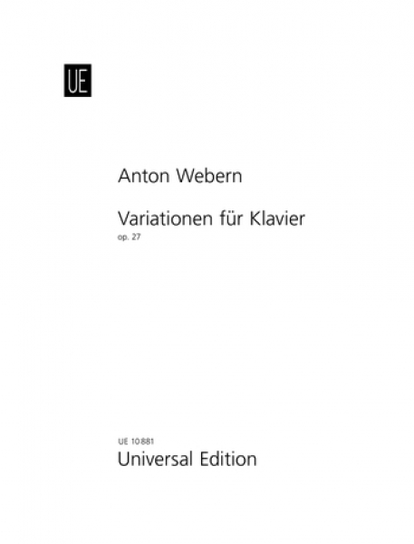 【原版乐谱】Webern 韦伯恩 钢琴变奏曲 op 27  UE10881
