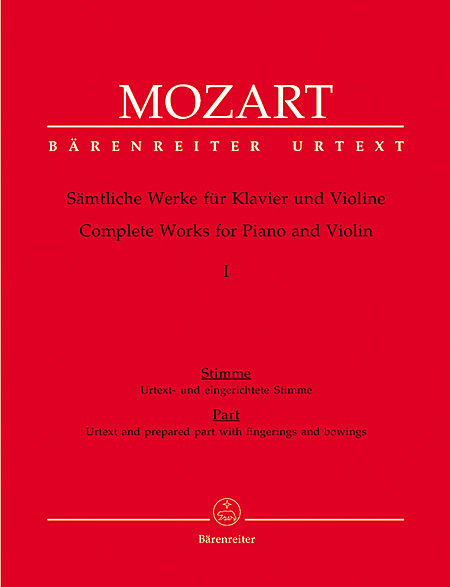 【原版】莫扎特 小提琴作品集 I (小提琴与钢琴）BA 5761
