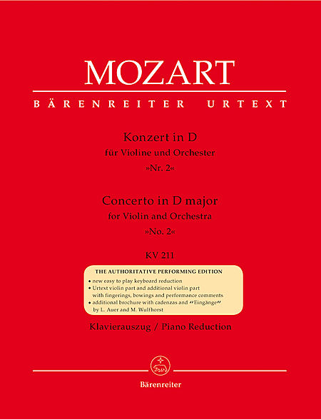 【原版】莫扎特 第二小提琴协奏曲 kv211  BA 4864-90