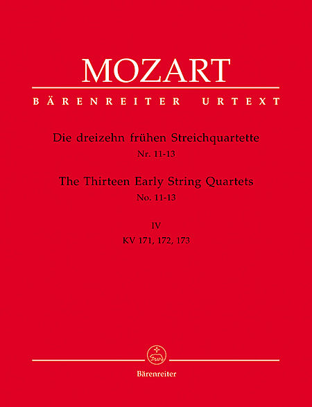 【原版】莫扎特 十三首早期弦乐四重奏 IV BA 4850