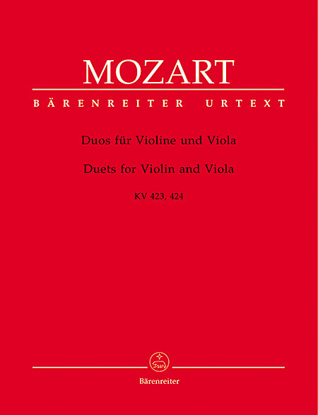 【原版】莫扎特 小提琴与中提琴二重奏 BA 4772