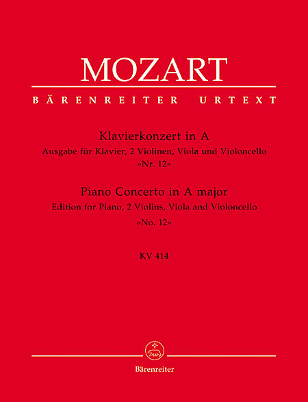 莫扎特 为双小提琴、中提琴、大提琴与钢琴而作的钢琴协奏曲室内乐版 KV 414 BA 4877