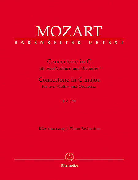 【原版】莫扎特 C大调双小提琴协奏曲与管弦乐协奏曲 BA 5380-90