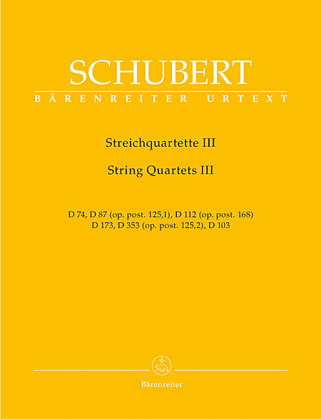 【原版】Franz Schubert 舒伯特 弦乐四重奏（三）BA 5636