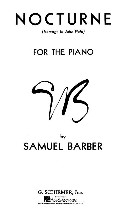 Samuel Barber 巴伯 《夜曲》HL.50288310