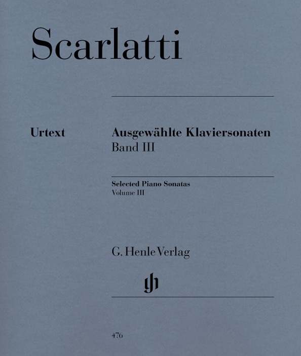 【原版】D. 斯卡拉蒂 钢琴奏鸣曲选集 卷III  HN 476