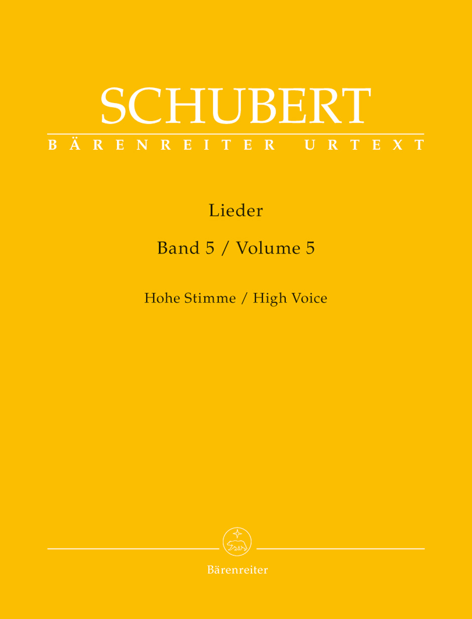 【原版】Schubert 舒伯特 艺术歌曲 第5辑（高音） BA 9105