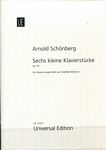 schoenberg 勋伯格：钢琴小品op.19  UE 13577