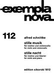 【原版乐谱】施尼德科 寂静的音乐/寂静的夜--小提琴和钢琴/小提琴和大提琴而作 SIK1812