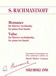 【原版乐谱】拉赫玛尼诺夫 四首联弹 浪漫曲/六首联弹 圆舞曲（作曲家签字版） SIK1558