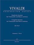 【原版】维瓦尔第 大提琴与通奏低音奏鸣曲全集 BA 6995