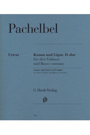 【原版】 Pachelbel 帕赫贝尔 D大调卡农与吉格（为三把小提琴与数字低音而作） HN 963