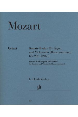 【原版】Mozart  莫扎特 降B大调奏鸣曲 KV 292 (196c）HN 827