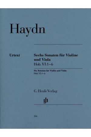 【原版】Haydn 海顿 六首奏鸣曲 Hob. VI:1–6（小提琴与中提琴） HN 216